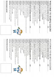 English Worksheet: Hair salon conversation 