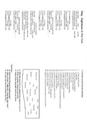 English Worksheet: Sting Englishman In New York