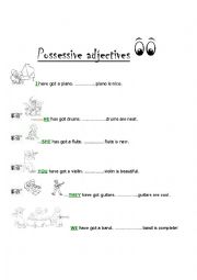 English Worksheet: Possessive adjectives