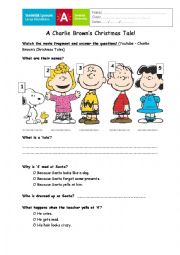 English Worksheet: Charlie Browns christmas