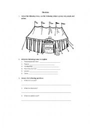 English Worksheet: the circus