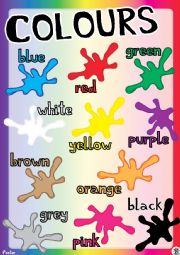 English Worksheet: Basic Colours POSTER