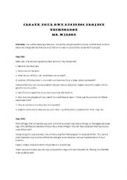 English Worksheet: Create your own business project