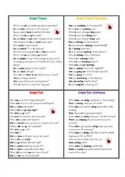 Speaking Practice - 6 Tenses - Questions