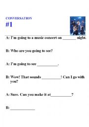 English Worksheet: conversation gap 