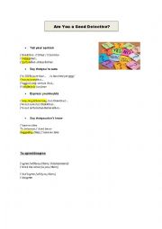 English Worksheet: Opinion_Detective