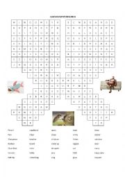 English Worksheet: Classroom Wordsearch