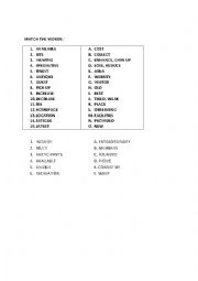 English Worksheet: VOCABULARY