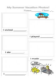 English Worksheet: How was your summer vacation? 