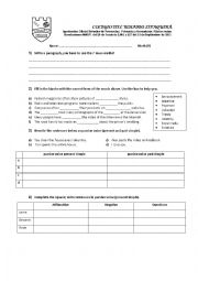 English Worksheet: Topic nine 