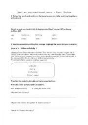 English Worksheet: Nanny McPhee video study 1/2