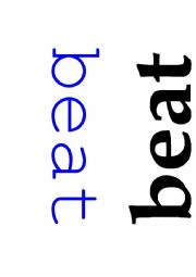 English Worksheet: Irregular verbs Flash Card