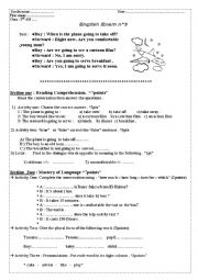 English Worksheet: future plans