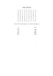 English Worksheet: Farm animals