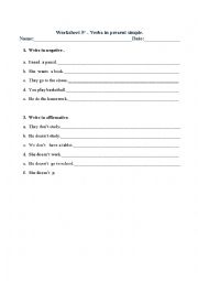 English Worksheet: grammar present simple