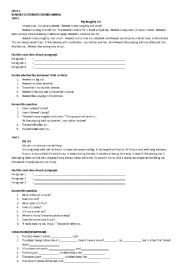 English Worksheet: descriptive text