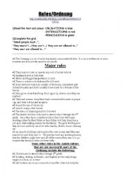 English Worksheet: Amish rules