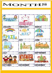 English Worksheet: MONTHS