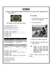 English Worksheet: We might as well be strangers - Keane