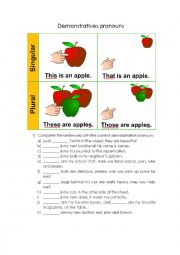 English Worksheet: Demonstrative pronouns