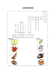 English Worksheet: Crossword