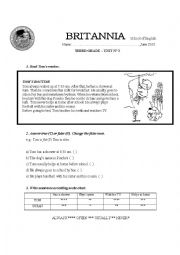 English Worksheet: Children Level Revision