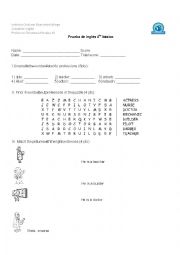 English Worksheet: professions