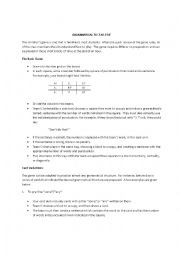 English Worksheet: Grammatical Tic Tac Toe