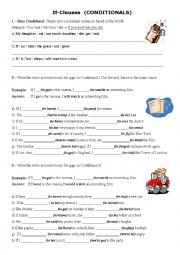 English Worksheet: If clauses