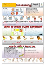 English Worksheet: How to make a boiled egg