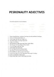 Personality adjectives