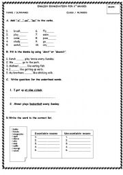 English Worksheet: Present simple