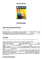 English Worksheet: Rosie the Riveter