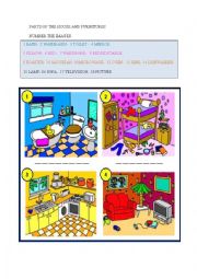 English Worksheet: Parts of the house