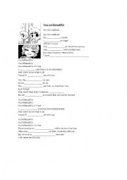 English Worksheet: YOU ARE BEAUTIFUL