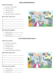 English Worksheet: Gogos adventure with English CAN CANT