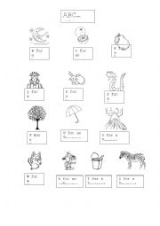 English Worksheet: ABC worksheet (2)