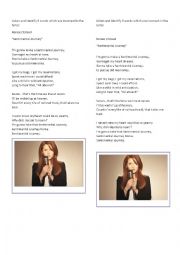 English Worksheet: Sentimental Journey, by Renee Olstead