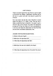 English Worksheet: A pot of gold