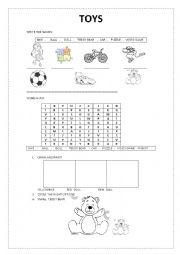 English Worksheet: toys test