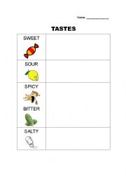 English Worksheet: Taste Test
