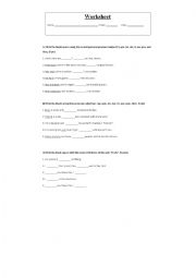 Worksheet - Verb To Be - Personal pronouns