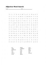 Word Search (Adjectives)