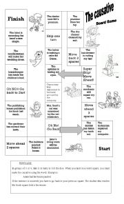 English Worksheet: The causative board game