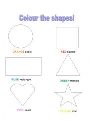 Colour the shapes