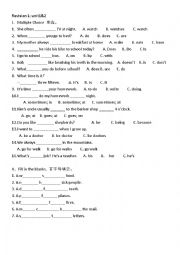 English Worksheet: revision for the simple present tense, 