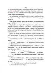 English Worksheet: reading comprehension 