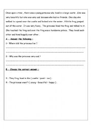 English Worksheet: comprehension