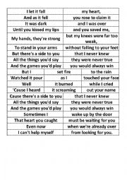 English Worksheet: Set Fire to The Rain listening