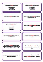 English Worksheet: Gerund speaking cards